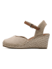 Tamaris Leder-Keilpumps  in Beige