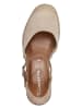 Tamaris Leder-Keilpumps  in Beige