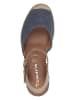 Tamaris Leder-Keilpumps  in Blau