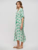BLE Jurk wit/groen