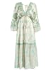BLE Kleid in Türkis/ Creme