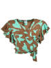 BLE Shirt in Türkis/ Hellbraun