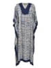 BLE Kaftan in Grau/ Dunkelblau