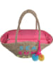 BLE Shopper bag w kolorze różowo-jasnobrązowym - 53 x 30 cm