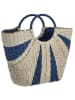BLE Henkeltasche in Natur/ Dunkelblau - (B)31 x (H)30 x (T)14,5 cm