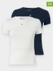 Tommy Hilfiger Koszulki (2 szt.) w kolorze kremowym i granatowym