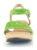 Gabor Leren haksandalen groen