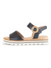 Gabor Leren sandalen zwart