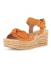 Gabor Leren haksandalen oranje
