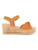 Gabor Leren haksandalen oranje