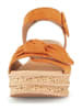 Gabor Leren haksandalen oranje