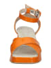 Paul Green Leder-Sandaletten in Orange