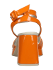Paul Green Leder-Sandaletten in Orange