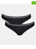 Sloggi Figi (2 pary) "Ribbed H Brazil" w kolorze czarnym