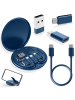SWEET ACCESS 6-in-1-USB-Adapter mit SIM-Kartenfach in Blau