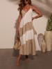 LA Angels Kleid in Beige/ Weiß