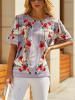 LA Angels Bluse in Lila/ Creme/ Pink