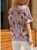 LA Angels Bluse in Lila/ Creme/ Pink