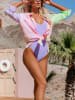 LA Angels Blouse groen/paars/lichtroze
