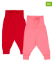 Fred´s World by GREEN COTTON 2er-Set: Sweathosen "Alfa funky" in Rot/ Rosa