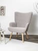 THE HOME DECO FACTORY Fauteuil taupe - (B)68 x (H)96 x (D)75 cm