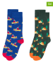 Happy Socks Skarpety (2 pary) w kolorze zielono-niebieskim