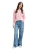 TOM TAILOR Denim Longsleeve in Rosa/ Weiß