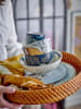 Bloomingville Kom "Hezha" blauw/crème - Ø 13 cm