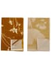 Bloomingville 2-delige set: theedoeken "Celleste" bruin/geel - (L)70 x (B)45 cm