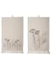 Bloomingville 2er-Set: Geschirrtücher "Bea" in Creme - (L)70 x (B)45 cm