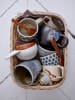Bloomingville 2er-Set: Tassen "Harlow" in Hellbraun/ Creme - (H)7 x  Ø 8,5 cm