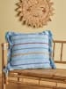 Bloomingville Kissen "Frey" in Hellblau - (L)45 x (B)45 cm