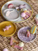 Bloomingville Serveerbord "Mylie" rood/paars - Ø 12,5 cm