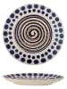 Bloomingville Talerz śniadaniowy "Shama" w kolorze niebiesko-pomarańczowym - Ø 20,5 cm