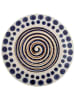Bloomingville Talerz śniadaniowy "Shama" w kolorze niebiesko-pomarańczowym - Ø 20,5 cm