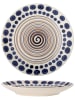 Bloomingville Dinerbord "Shama" blauw/oranje - Ø 27 cm