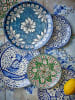 Bloomingville Speiseteller "Karlie" in Blau - Ø 27,5 cm