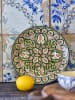 Bloomingville Dinerbord "Shama" groen/bruin - Ø 27,5 cm