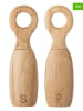 Bloomingville 2tlg. Set: Salz- & Pfeffermühle "Martim" in Beige - (H)21 x  Ø 6,5 cm