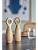 Bloomingville 2-delige set: zout- en pepermolen "Martim" beige - (H)21 x Ø 6,5 cm