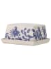 Bloomingville Butterdose "Petunia" in Blau/ Weiß - (B)17 x (H)7 x (T)12 cm