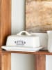 Bloomingville Botervloot "Wendy" wit - (B)17 x (H)9 x (D)11,5 cm