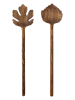 Bloomingville Sztućce sałatkowe "Karol" w kolorze brązowym - wys. 26 cm