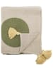 Bloomingville Pled "Clennie" w kolorze kremowo-zielonym - 160 x 130 cm