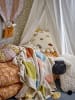 Bloomingville Pled "Clennie" w kolorze kremowo-zielonym - 160 x 130 cm