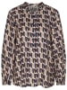 Seidensticker Bluse in Dunkelblaul/ Beige/ Lila