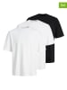Jack & Jones 3er-Set: Shirts in Weiß/ Schwarz