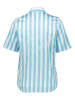 Eterna Blouse - regular fit - turquoise/wit
