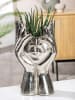 GILDE Vaas "Pose" zilverkeurig - (B)18 x (H)30 x (D)12 cm
