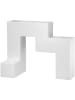 GILDE Kerzenhalter "Patras" in Weiß - (B)28 x (H)23 x (T)13 cm